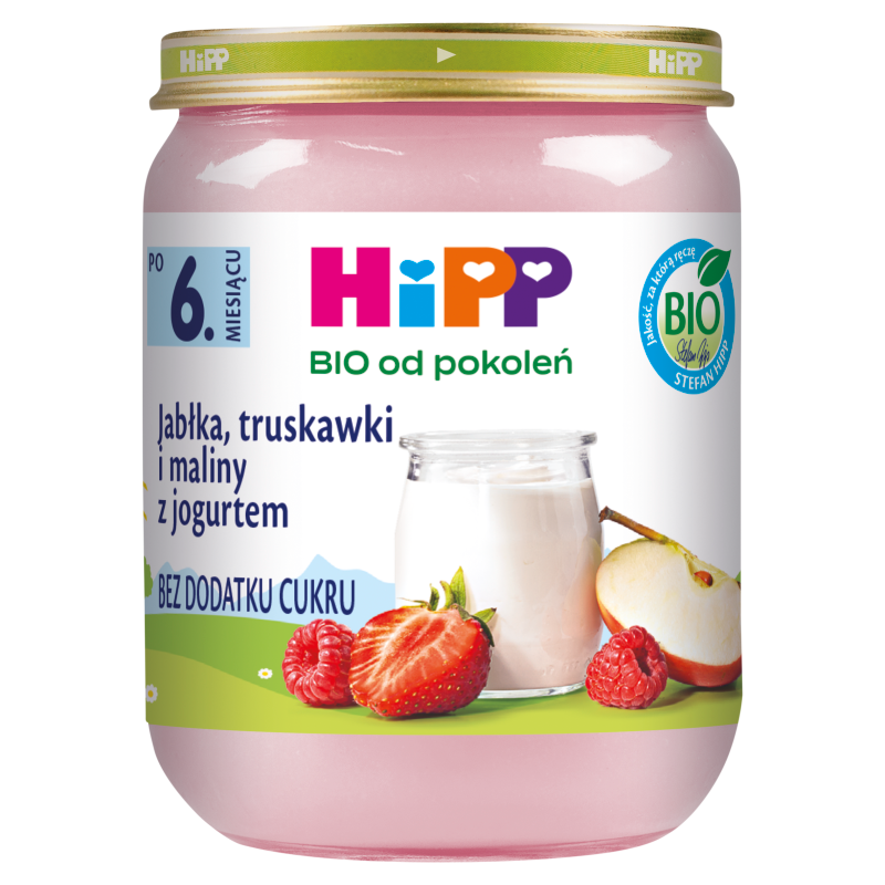 Truskawki i maliny z jogurtem po 6 miesiącu