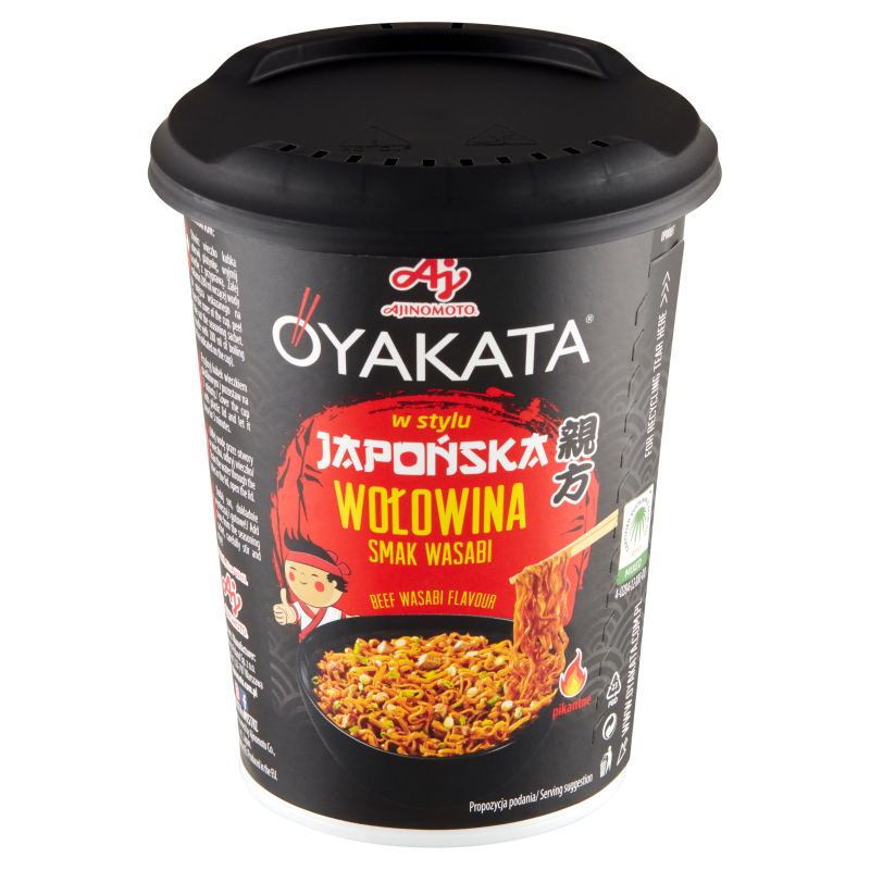 Danie instant z sosem w stylu japońska wołowina o smaku wasabi