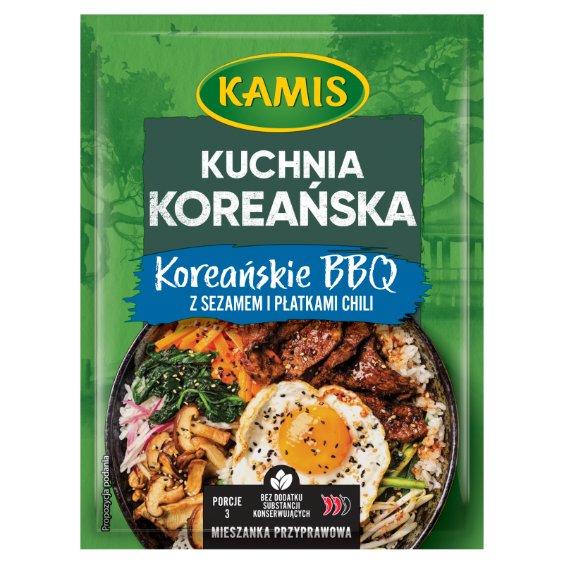 Przyprawa koreańskie BBQ z sezamem i płatkami chili (kuchnia koreańska)