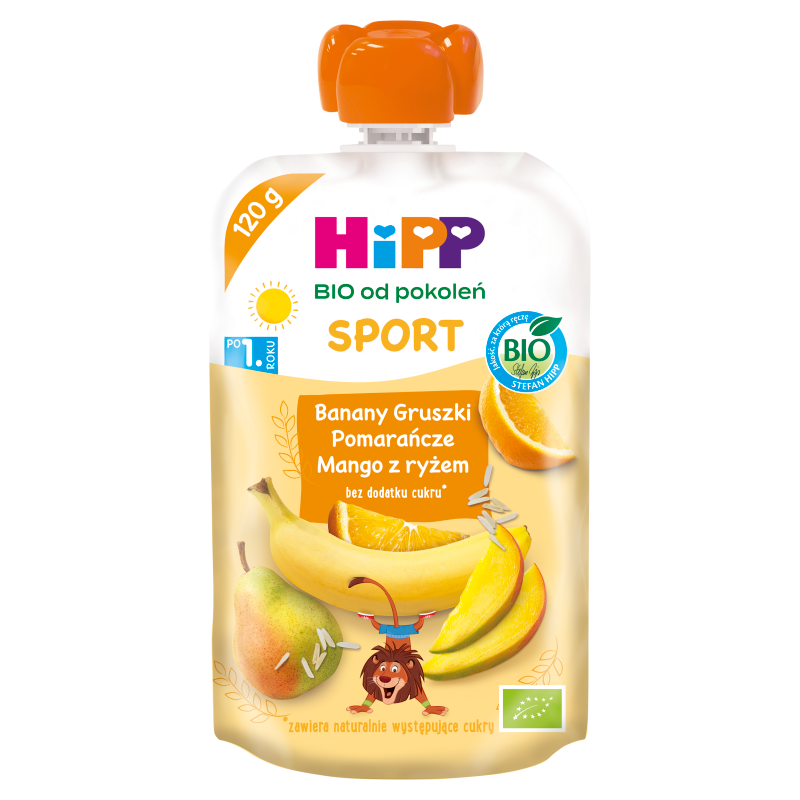 Sport Banany-Gruszki-Pomarańcze-Mango z ryżem Mus owocowy