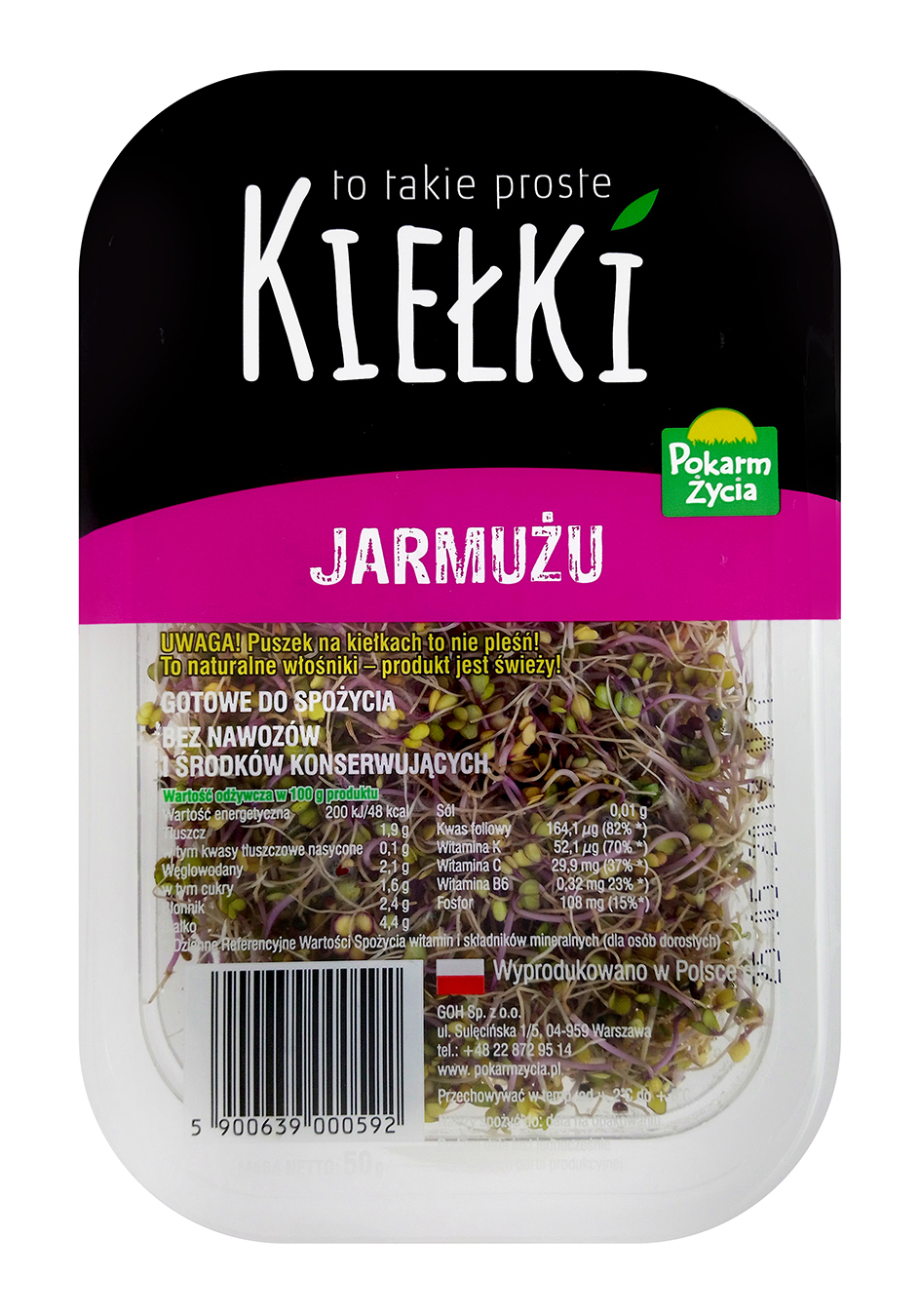 Kiełki jarmużu