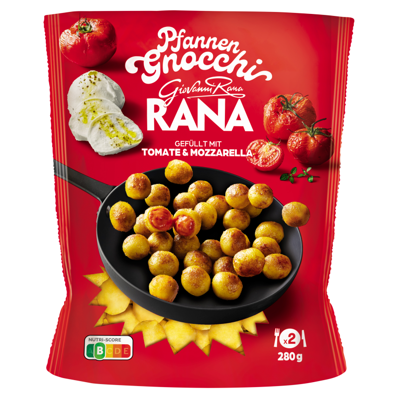 Gnocchi ziemniaczane (świeże) z pomidorami i mozarellą - na patelnię