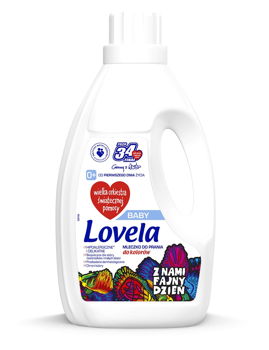 Hipoalergiczne Mleczko do prania niemowlęcych tkanin kolorowych 16 prań Baby 1450ml