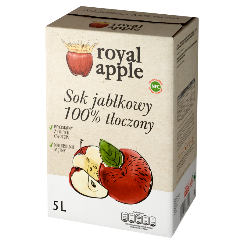 Sok jabłkowy w kartonie tłoczony