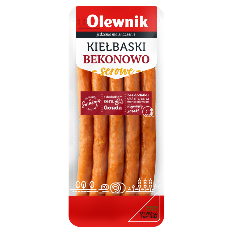 Kiełbaski bekonowe z serem