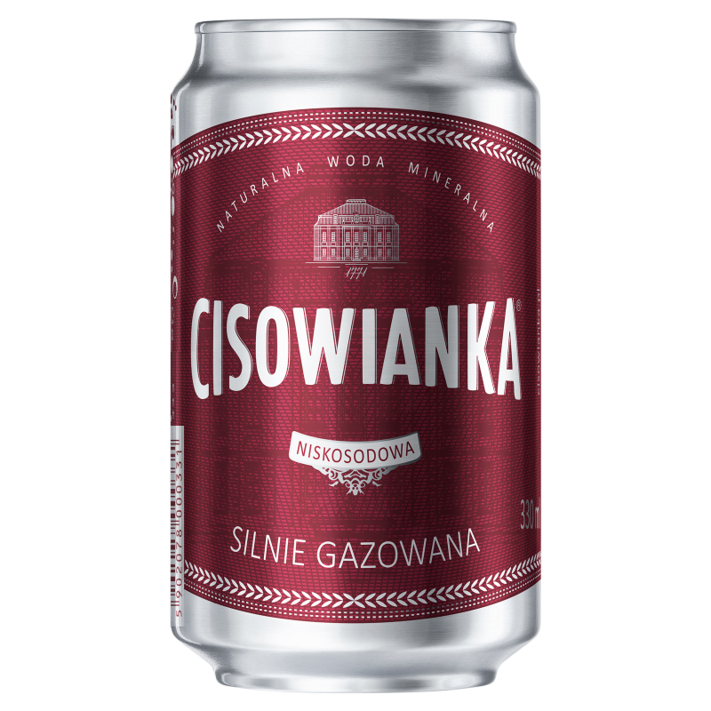 Naturalna woda mineralna silnie gazowana - puszka