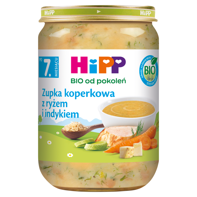 Koperkowa z ryżem i indykiem, po 7 miesiącu