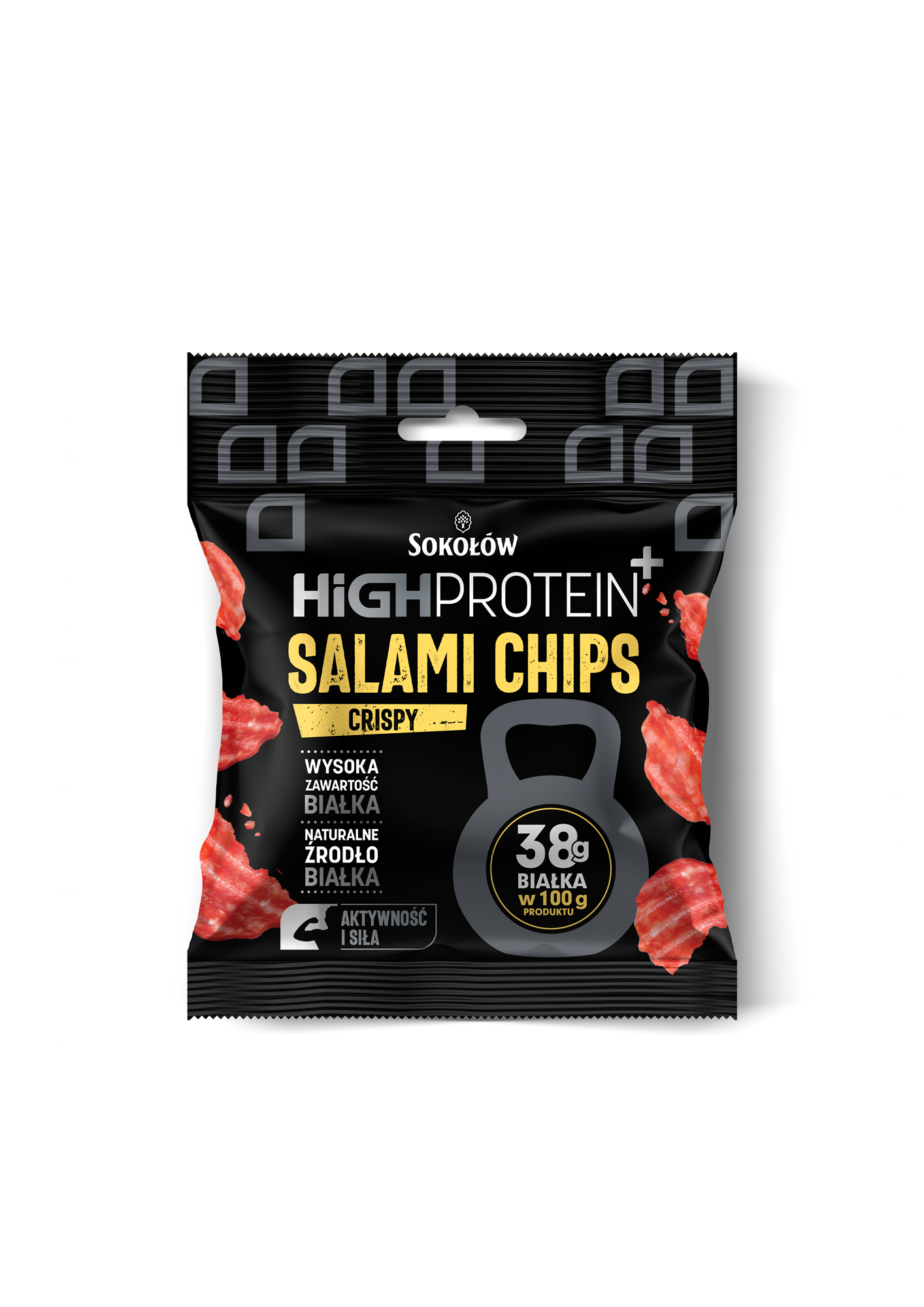 High protein salami chips crispy