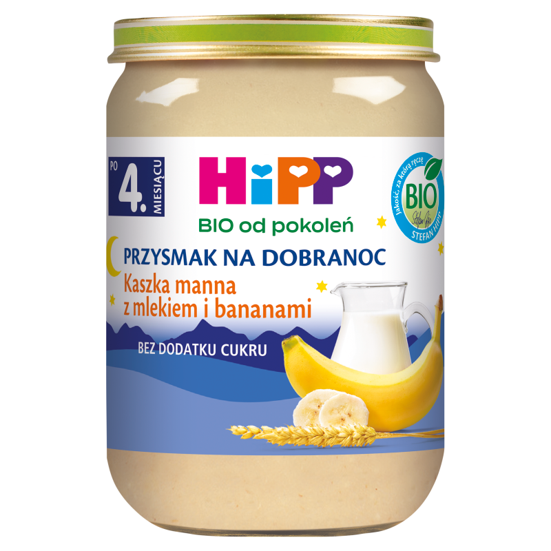 Kaszka manna z mlekiem i bananami - po 4 miesiącu