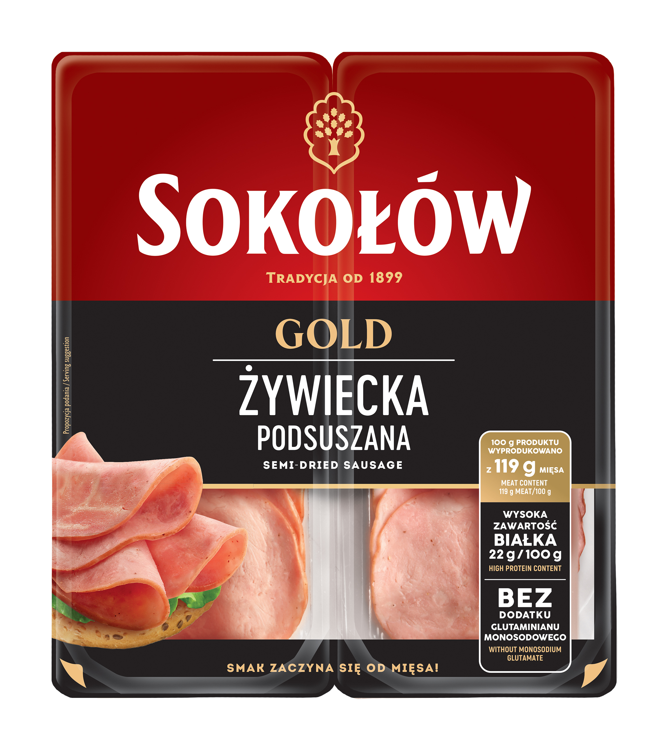 Kiełbasa Żywiecka podsuszana - plastry