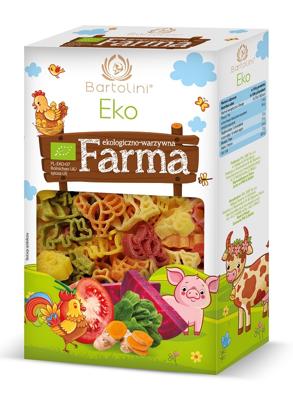 Makaron z suszonymi warzywami dla dzieci (semolinowy) - farma BIO