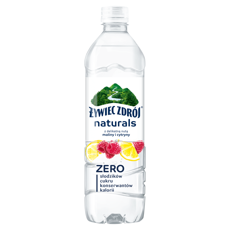 Napój niegazowany z delikatną nutą maliny i cytryny