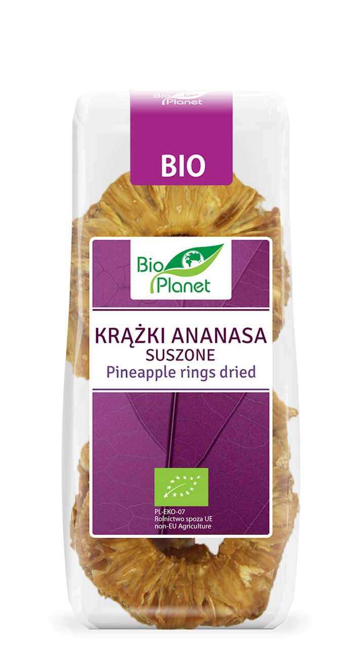 Suszone krążki ananasa BIO