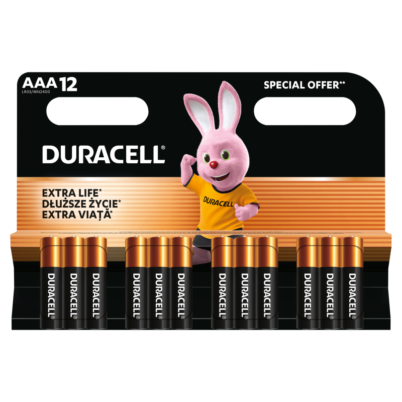 Baterie alkaliczne AAA 12 szt.