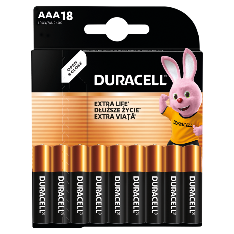 Baterie alkaliczne AAA 18 szt.
