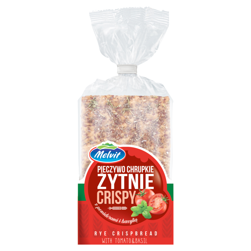 Pieczywo chrupkie Crispy żytnie z pomidorami i bazylią