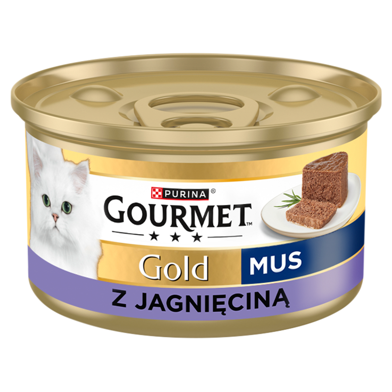 Mokry pokarm dla kotów mus z jagnięciną puszka