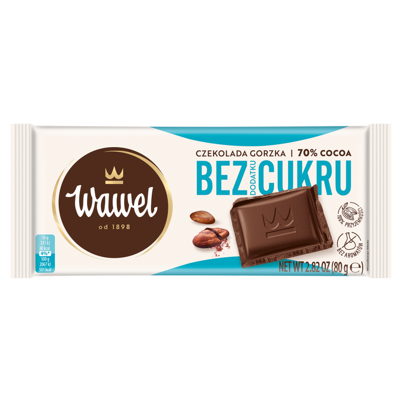 Czekolada gorzka bez dodatku cukru