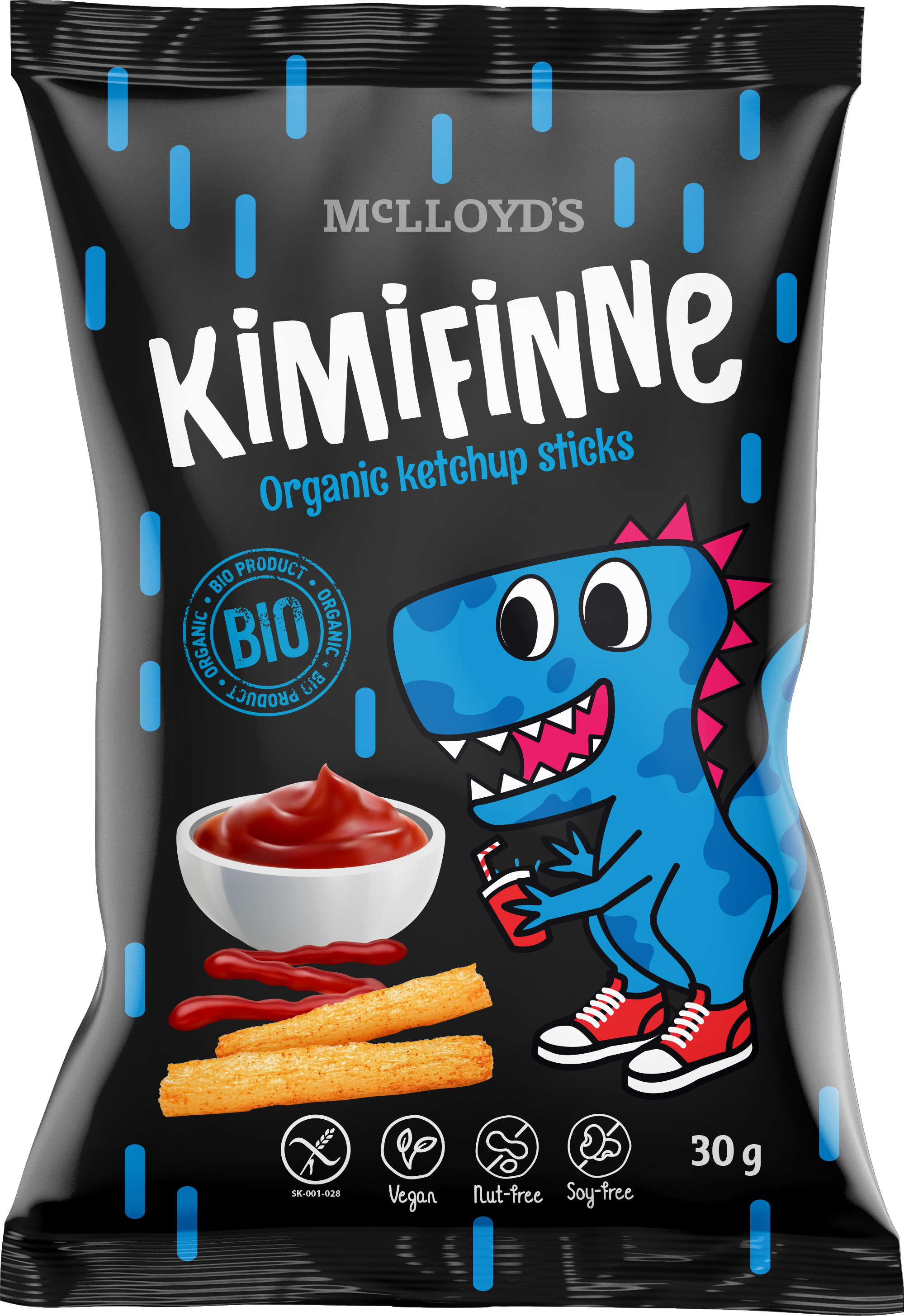 bezglutenowe chrupki kukurydziane o smaku ketchupowym BIO