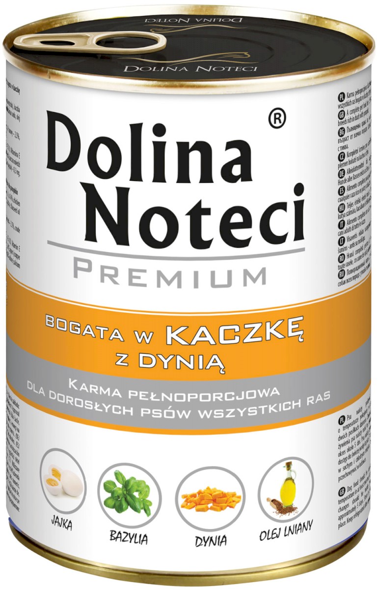 Mokry pokarm dla dorosłych psów wszystkich ras z kaczką i dynią puszka