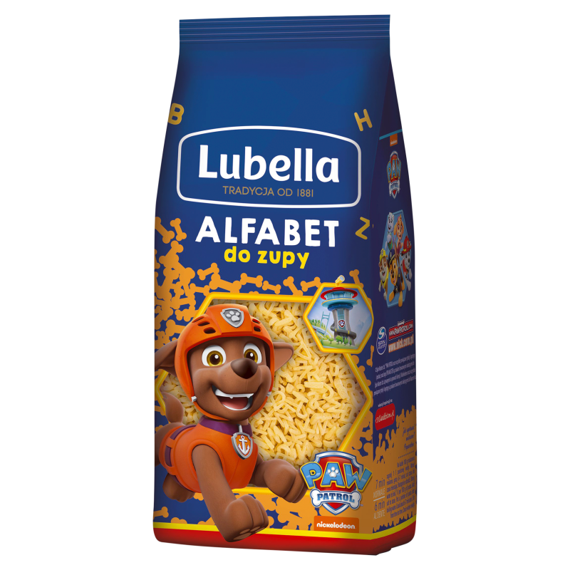 Makaron dla dzieci Psi Patrol - alfabet do zupy