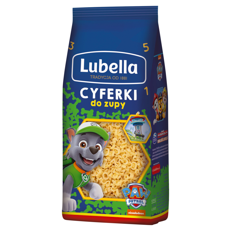Makaron dla dzieci Psi Patrol - cyferki do zupy