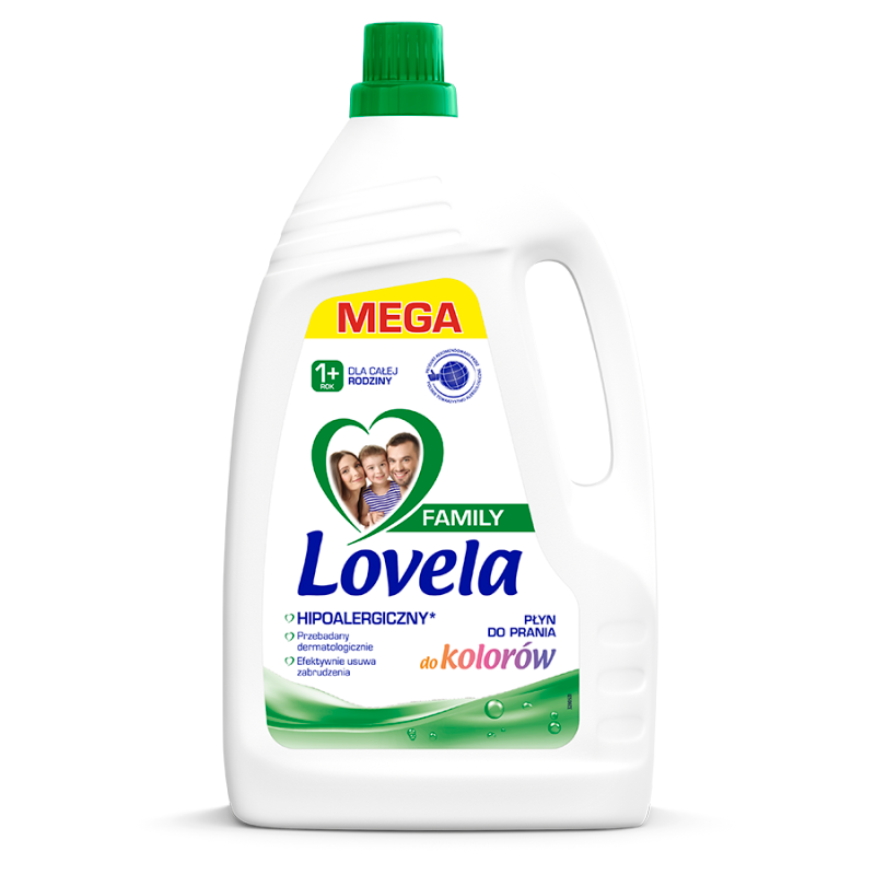 Hipoalergiczny Płyn do prania tkanin kolorowych 57 prań Family 3762ml