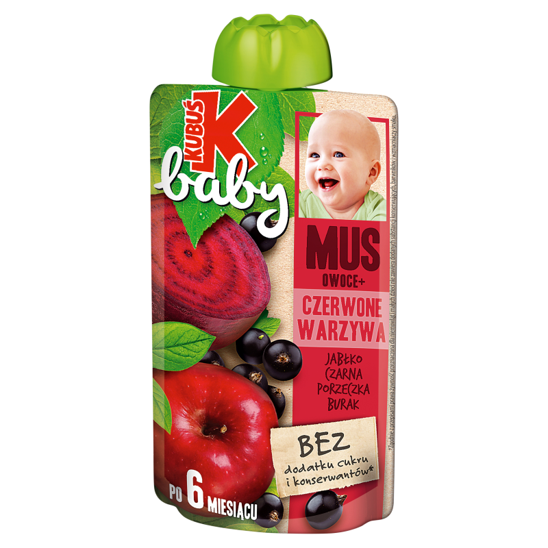 Mus owoce + czerwone warzywa jabłko czarna porzeczka burak po 6 miesiącu