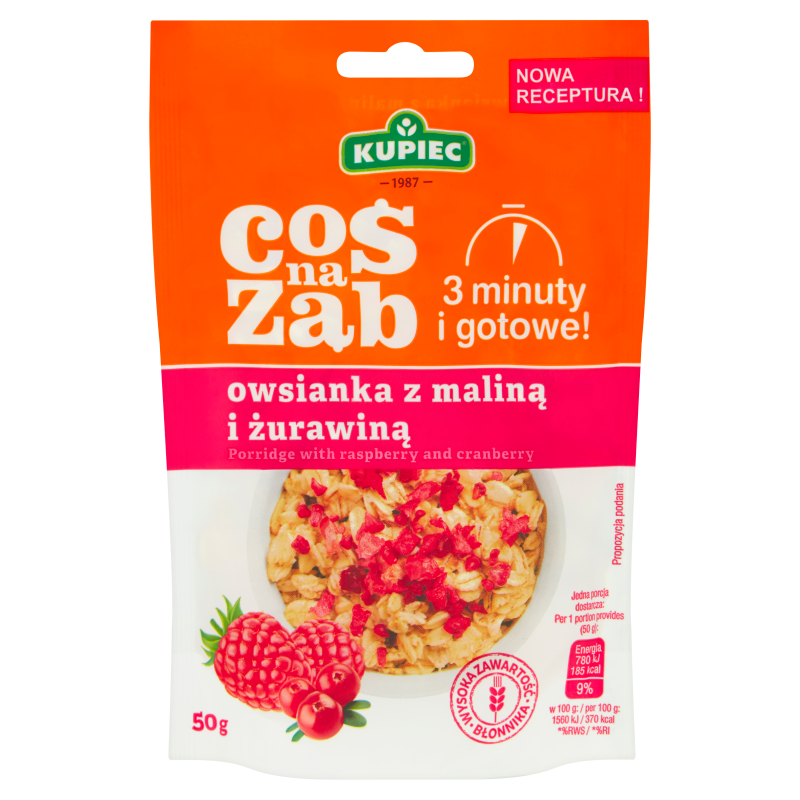 Owsianka z maliną i żurawiną (instant)