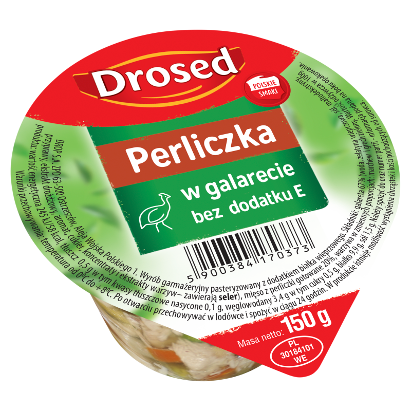 Perliczka w galarecie bez "E"