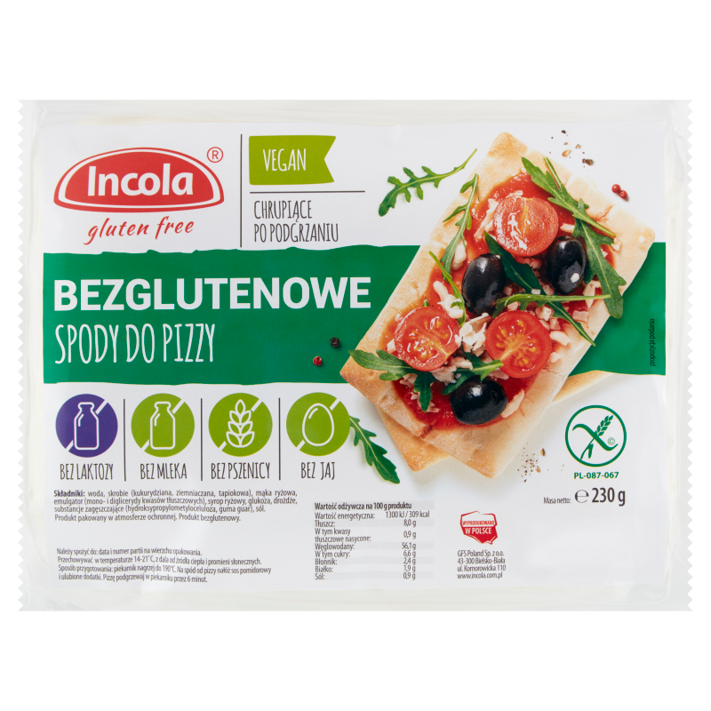 Spody do pizzy bezglutenowe (3 szt.)