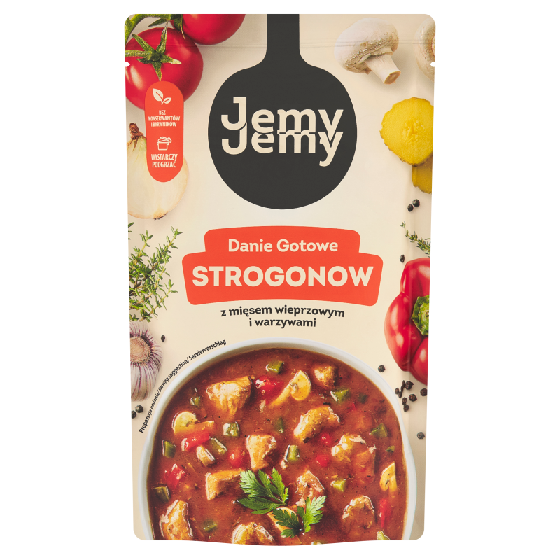 Strogonow z mięsem wieprzowym i warzywami
