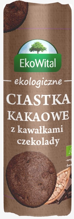 Ciastka kakaowe z kawałkami czekolady BIO
