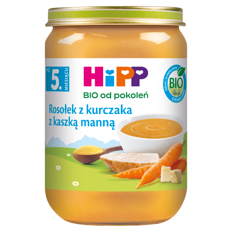 rosołek z kurczaka z kaszką manną po 5 miesiącu