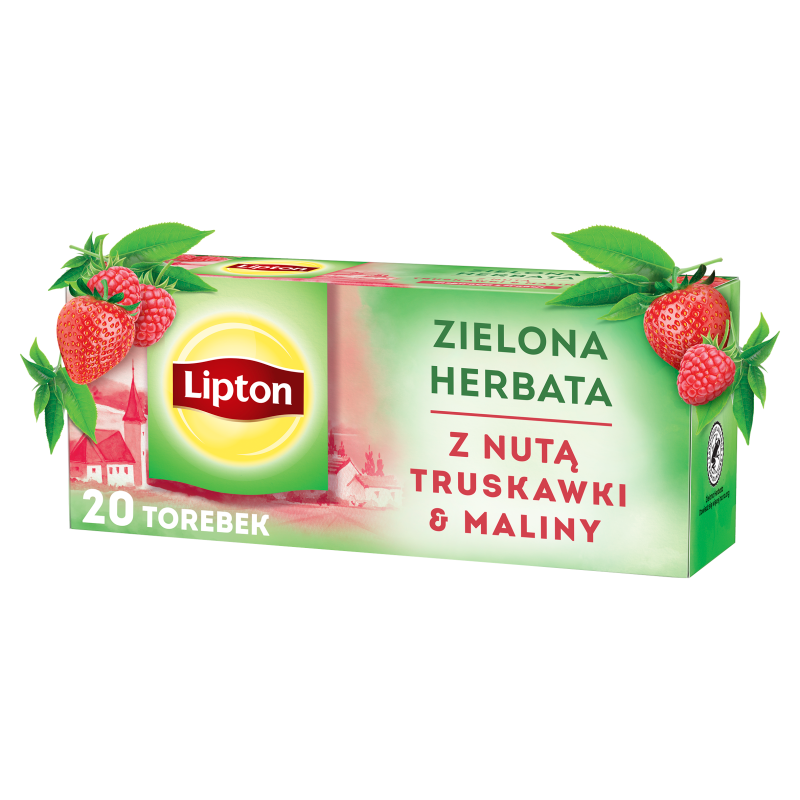 Herbata zielona aromatyzowana Malina i Truskawka 20 torebek ex.
