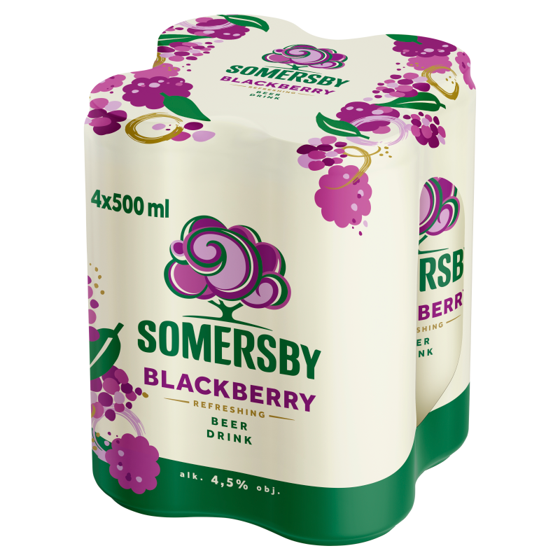 BLACKBERRY Napój piwny o smaku jeżynowym 4x500ml (puszka)
