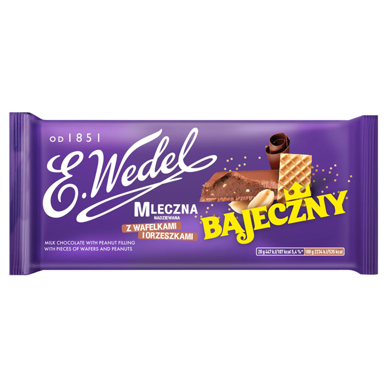 Czekolada mleczna z orzeszkami i wafelkami