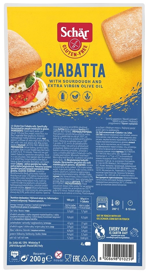 Ciabatta - bezglutenowe bułki do zapiekania
