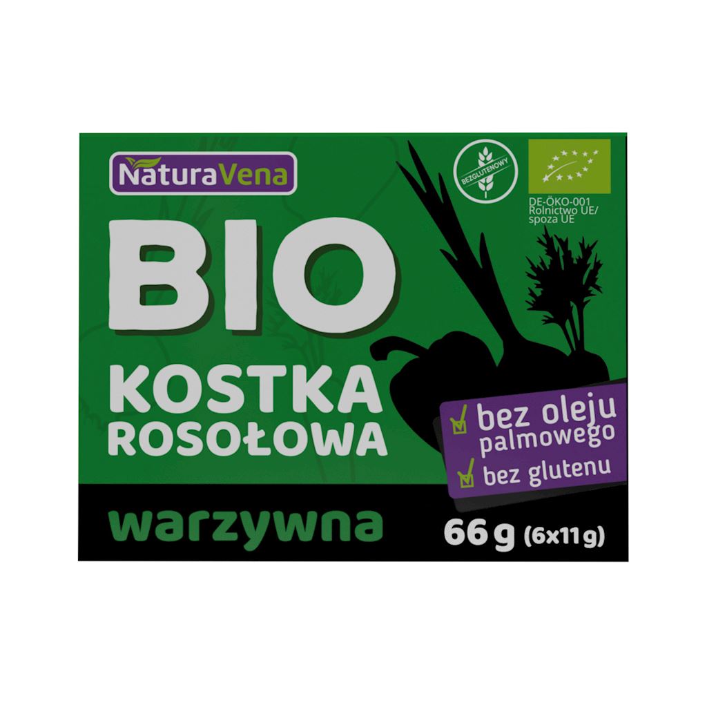 Kostka rosołowa warzywna (6 kostek) bezglutenowa BIO