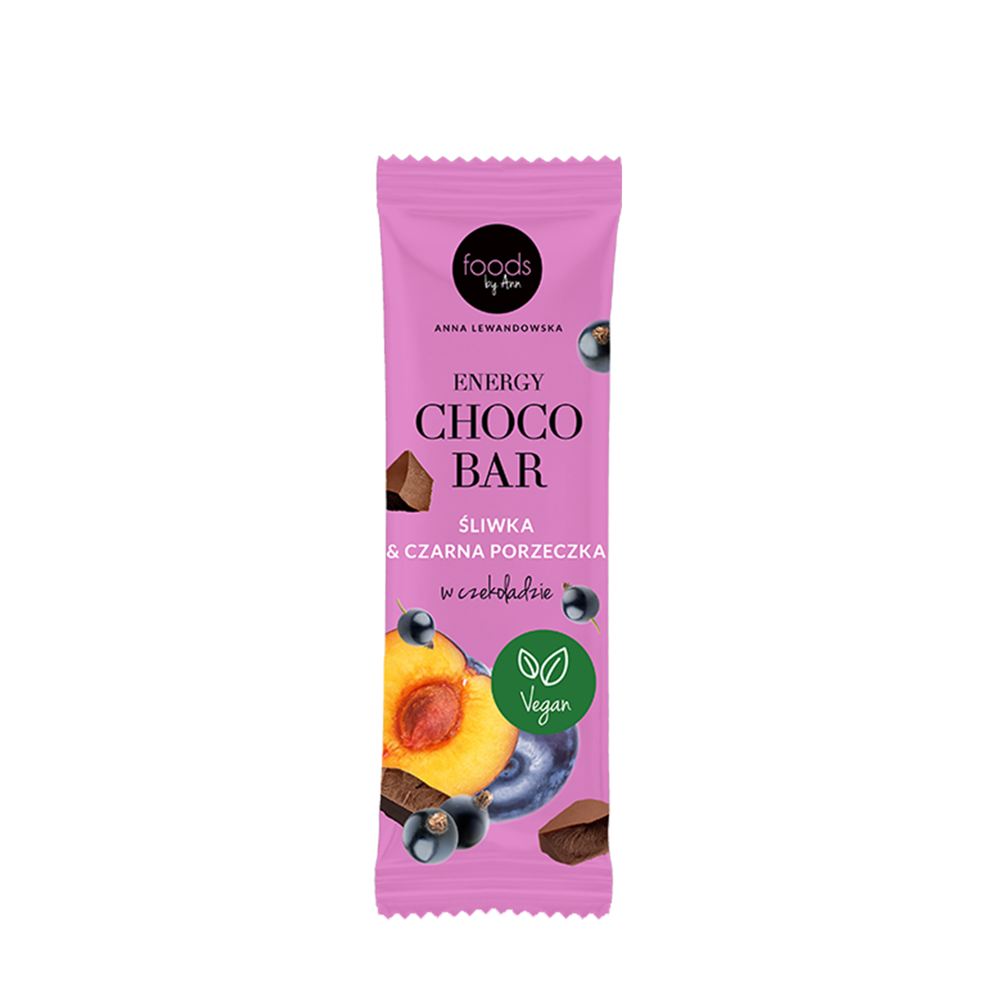 Baton Energy Choco Bar śliwka & czarna porzeczka w czekoladzie
