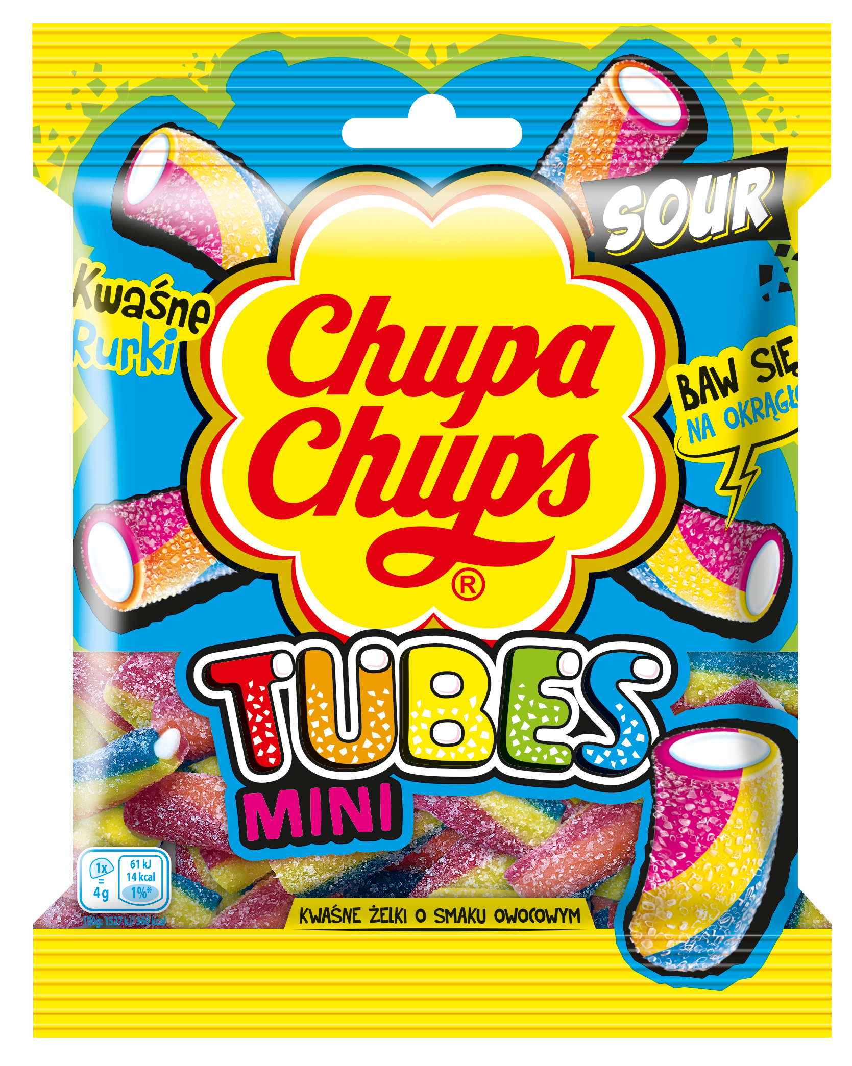 Mini Tubes Kwaśne żelki rurki