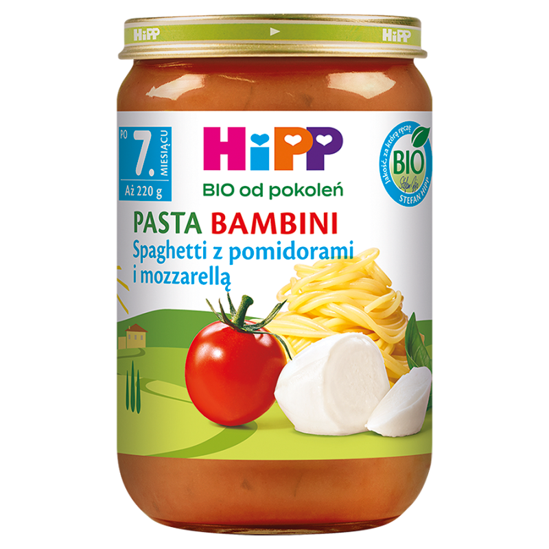 Spaghetti z pomidorami i mozzarellą - po 7 miesiącu