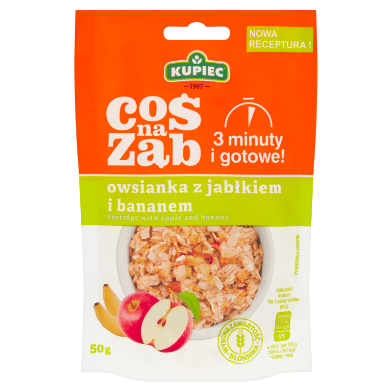 Owsianka z jabłkiem i bananem (instant)