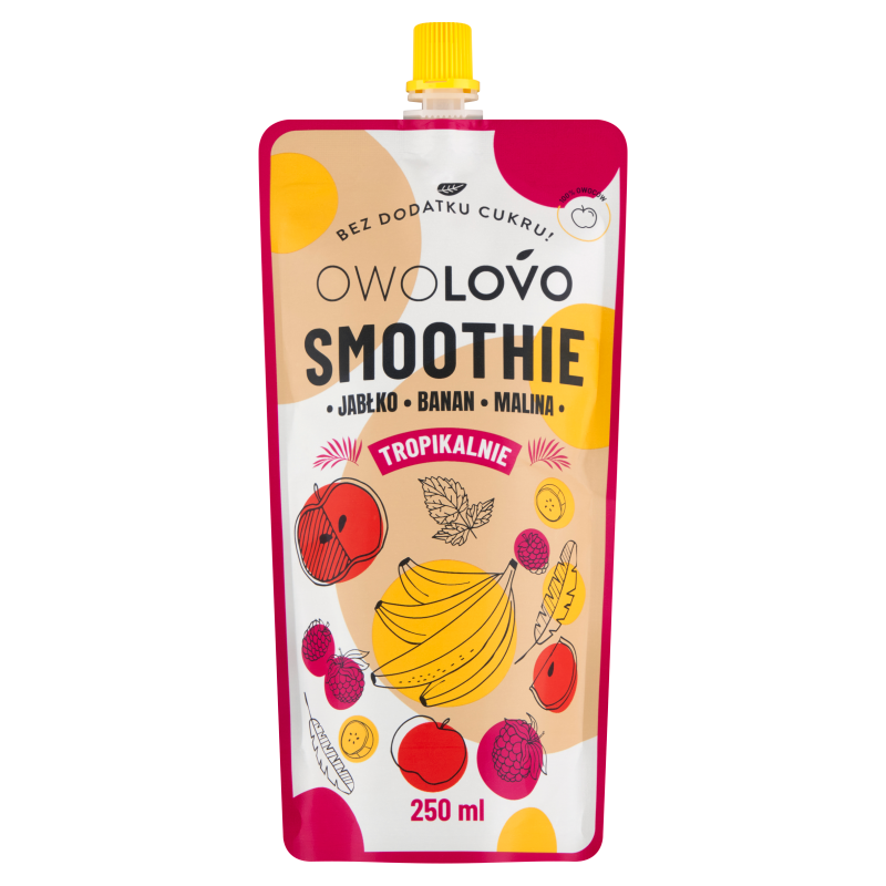 Smoothie jabłkowo-bananowo-malinowe