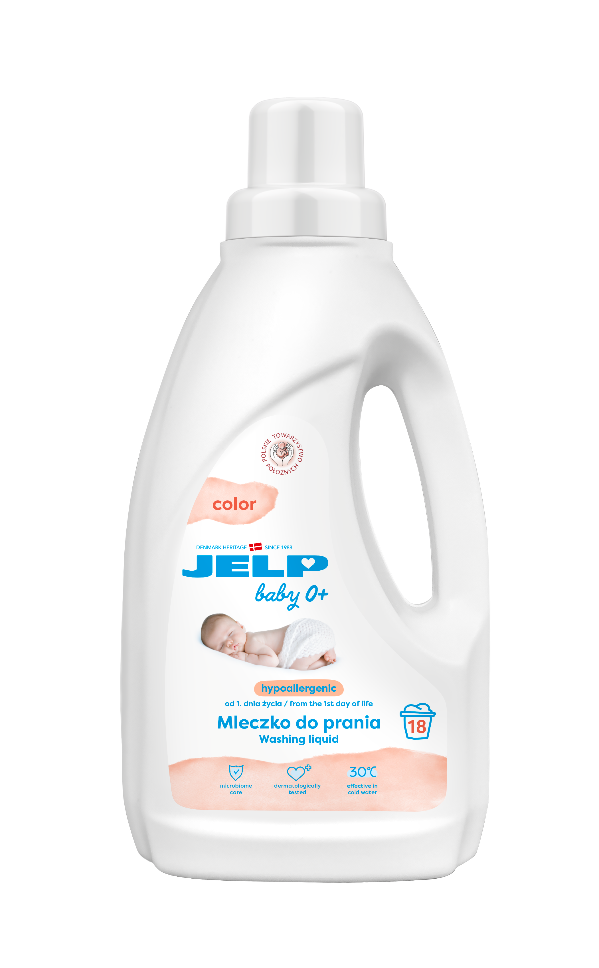 Hipoalergiczne Mleczko do prania niemowlęcych tkanin kolorowych 18 prań 1500ml