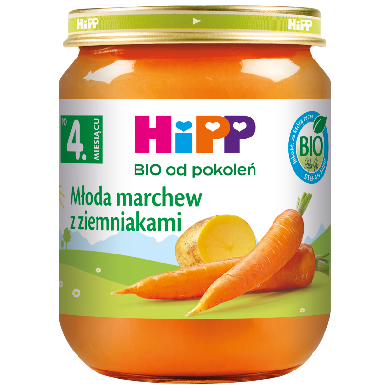 Młoda marchew z ziemniakami, po 4 miesiącu