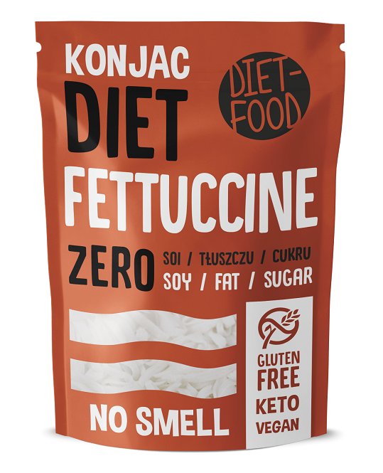 Makaron konjac fettucine (wstążki) bezglutenowy