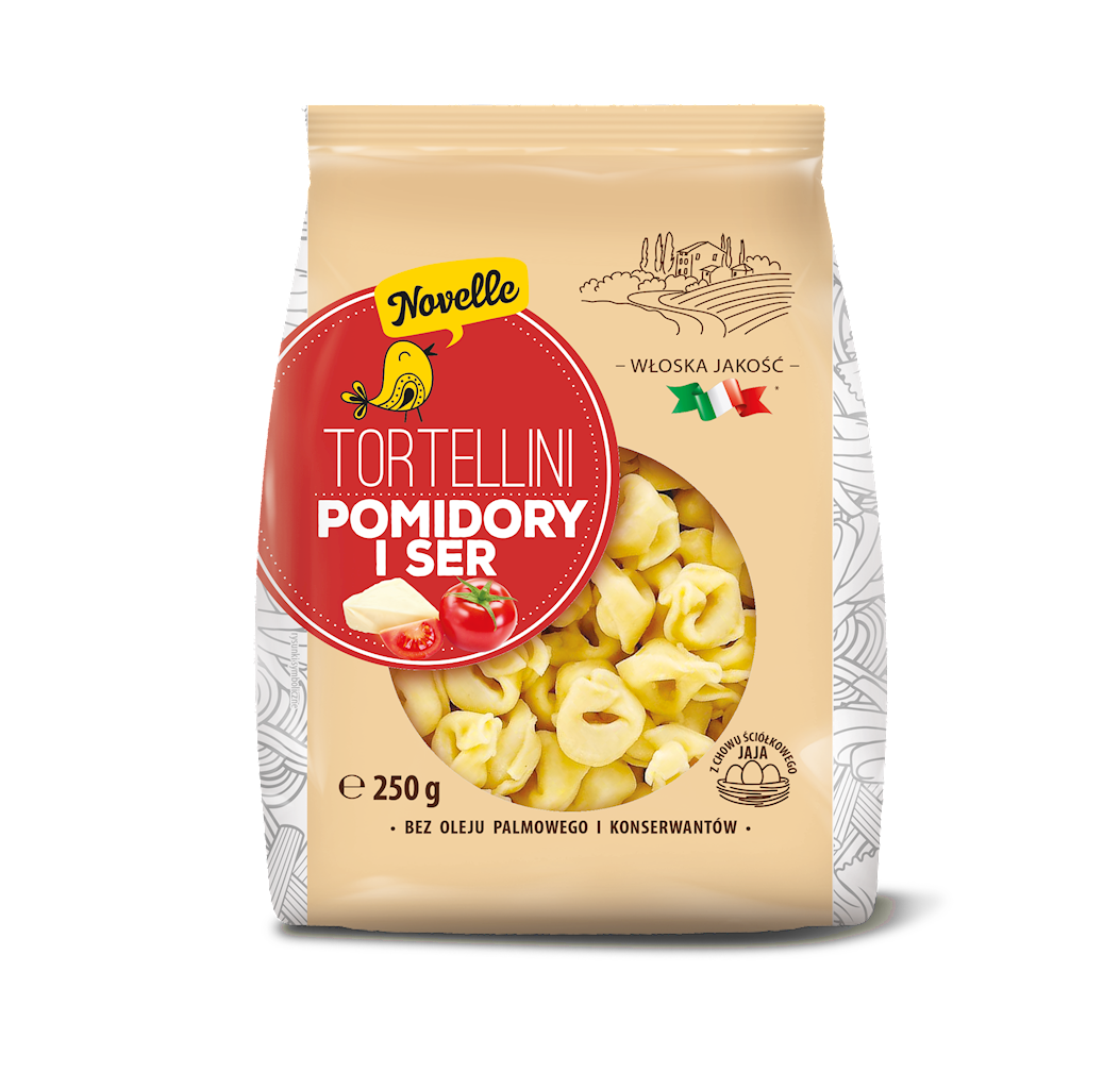 Tortellini z pomidorami i serem