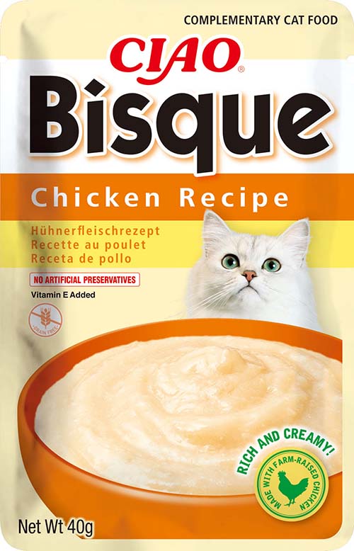Bisque Mokra karma dla kota gęsta kremowa zupa z kurczakiem