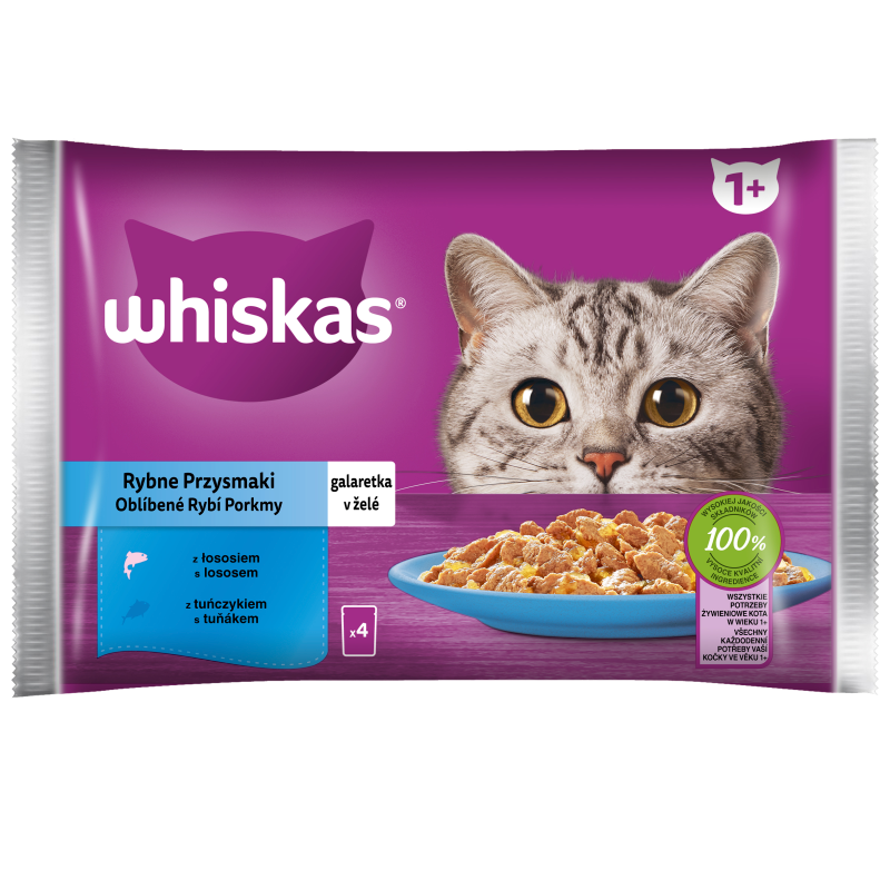 Mokra karma dla kotów - Rybne przysmaki (4 x 85g)
